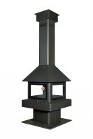 Камин ЭКЛИПС ОСТРОВНОЙ ГИГАНТ с черным шамотом