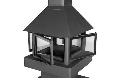 Камин ЭКЛИПС ОСТРОВНОЙ ГИГАНТ с черным шамотом