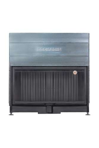 Каминная топка Экокамин ВЕГА 1600 PB чёрный шамот подовое горение