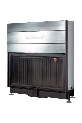 Каминная топка Экокамин ВЕГА 1600 PB чёрный шамот подовое горение