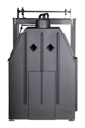 Каминная топка Экокамин Альфа 700 KВ с контргрузом черный шамот