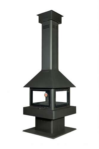 Камин ЭКЛИПС ОСТРОВНОЙ ГИГАНТ с черным шамотом