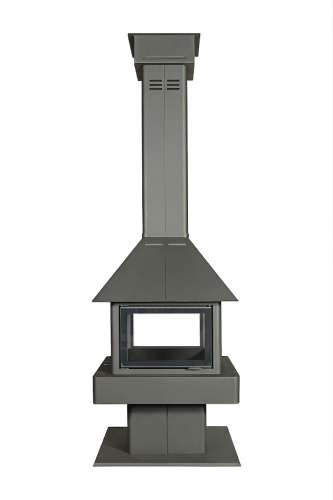 Камин ЭКЛИПС ОСТРОВНОЙ ГИГАНТ с черным шамотом