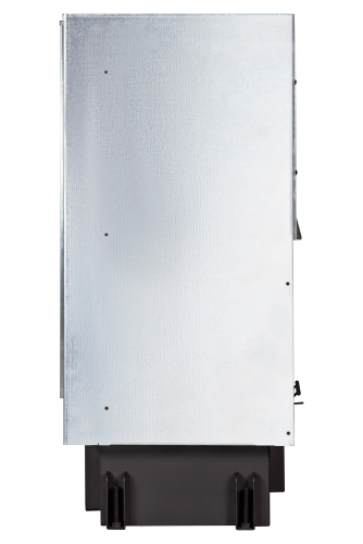 Каминная топка Экокамин ДЕЛЬТА 800 RPB два стекла правая принтинг подовое горение черный шамот