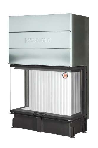 Каминная топка Экокамин ДЕЛЬТА 1200х800х450 P три стекла подовая