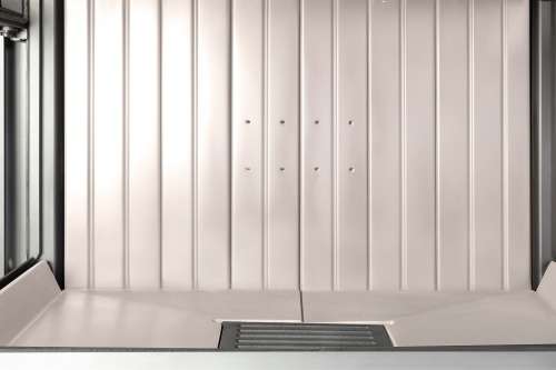 Каминная топка Экокамин ДЕЛЬТА 1000 V три стекла принтинг, вертикальная ламель