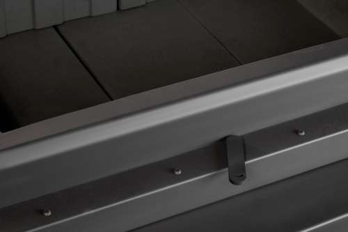 Камин МАДРИД на дровнике Гигант слева черный шамот подовый