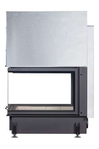 Каминная топка Экокамин ДЕЛЬТА 900 P три стекла подовое горение принтинг