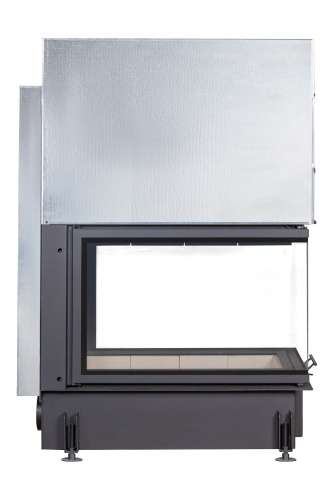 Каминная топка Экокамин ДЕЛЬТА 900 P три стекла подовое горение принтинг