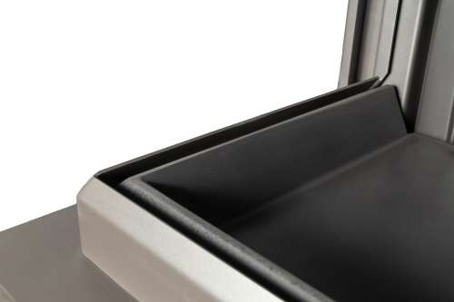 Каминная топка Экокамин ДЕЛЬТА 1000 BV три стекла принтинг черный шамот, вертикальная ламель