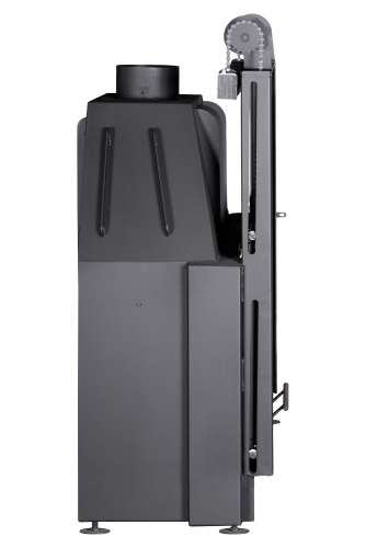 Каминная топка Экокамин Альфа 700 KВ с контргрузом черный шамот