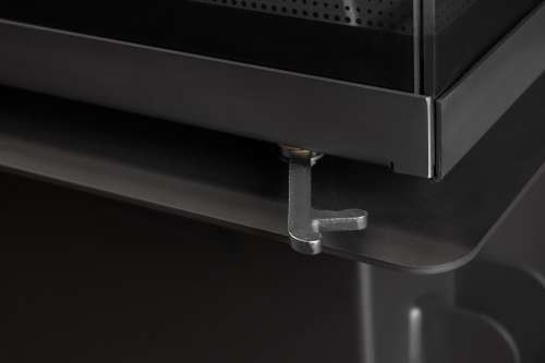 Каминная топка Экокамин ДЕЛЬТА 1000 BV три стекла принтинг черный шамот, вертикальная ламель