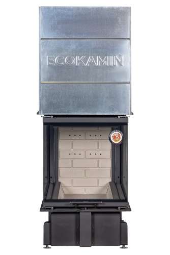 Каминная топка Экокамин ДЕЛЬТА 900 P три стекла подовое горение принтинг