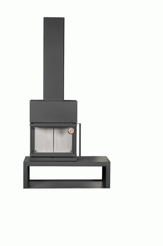 Камин МАДРИД на дровнике Гигант слева подовый