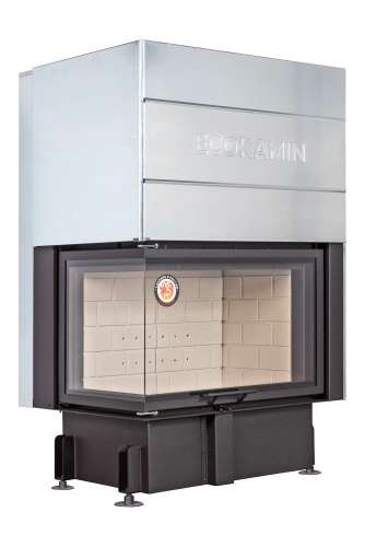 Каминная топка Экокамин ДЕЛЬТА 800 LP два стекла левая принтинг подовое горение