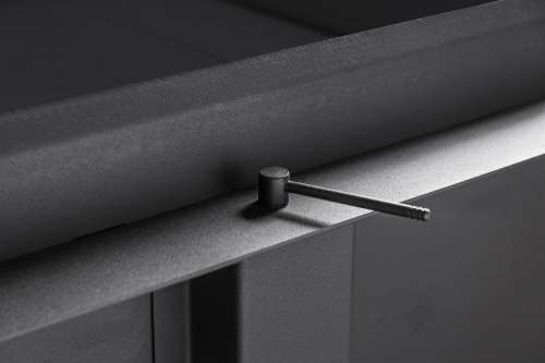 Каминная топка Экокамин ДЕЛЬТА 800 LPB два стекла левая принтинг подовое горение черный шамот