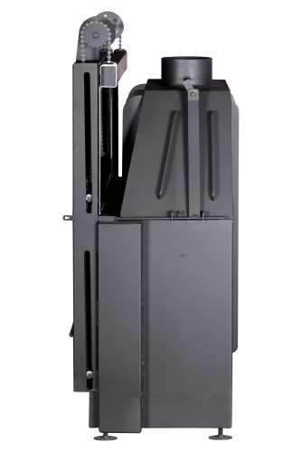 Каминная топка Экокамин Альфа 700 KВ с контргрузом черный шамот