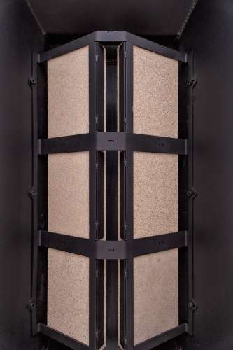 Каминная топка Экокамин ДЕЛЬТА 900 P три стекла подовое горение принтинг